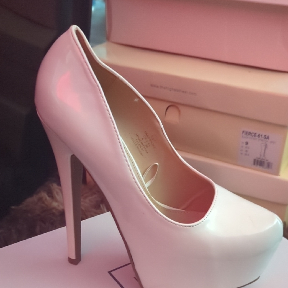 Elegant White High Heels